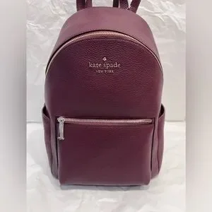 Burgundy pebble leather backpack Sloan Backpack | Full grain leather, versatile and  main image 3